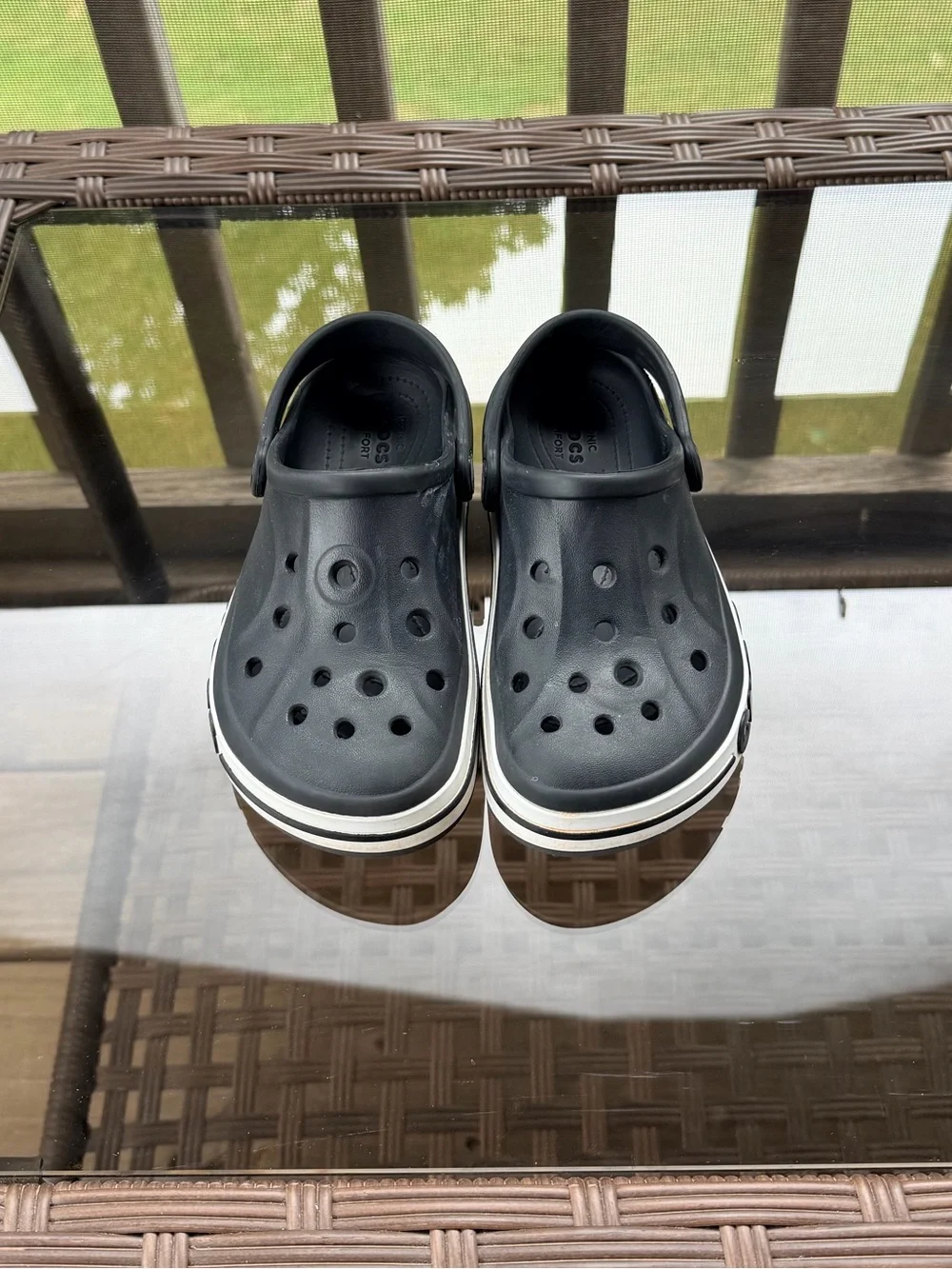 Crocs Kids Classic Clogs in Black Size 13